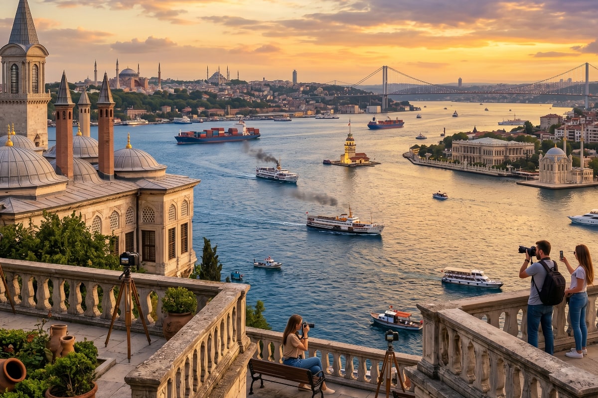 Die besten Fotospots mit Blick auf den Bosporus nahe Topkapi