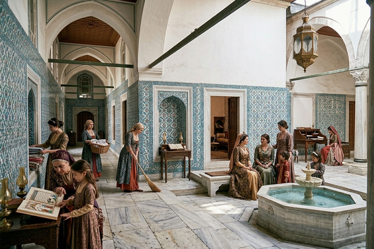 Alltag der Frauen im Harem: Haushalt, Bildung und Einfluss