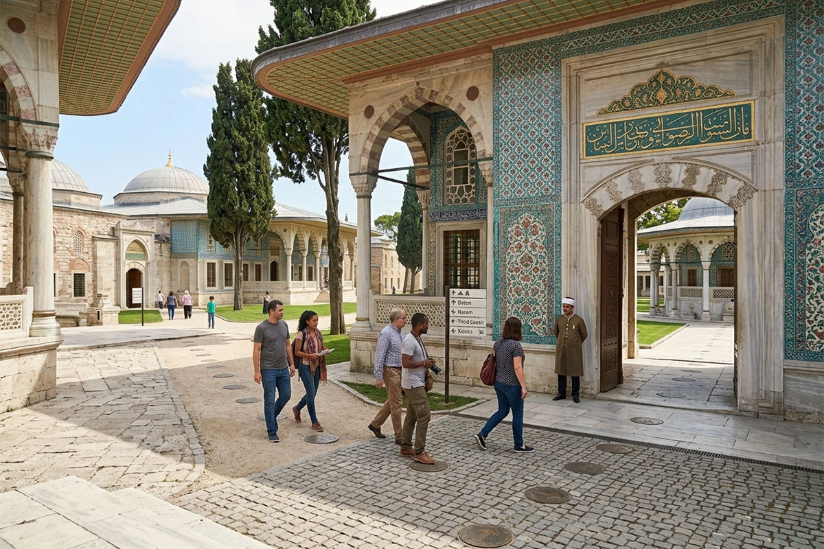 Optimale 3-Stunden-Route durch den Topkapi-Palast